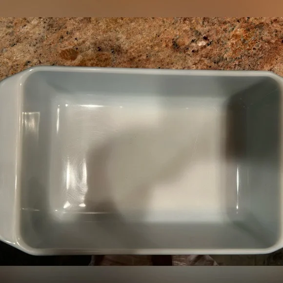 Pyrex #575 11x7 Promo Baking Dish in Teal Green w/Golden Wheat 1960’s. Vintage. - Picture 5 of 5